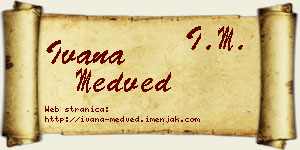 Ivana Medved vizit kartica